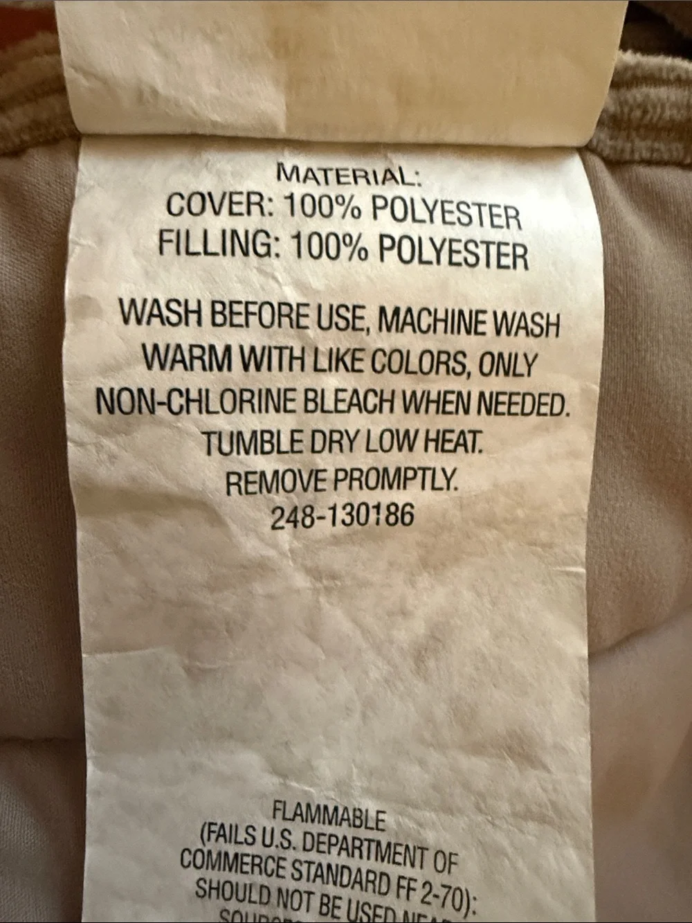 Lucky Brand Neutral Taupe Quilted Comforter and Pillow Shams.